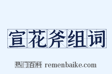 宣花斧组词是什么意思的图片